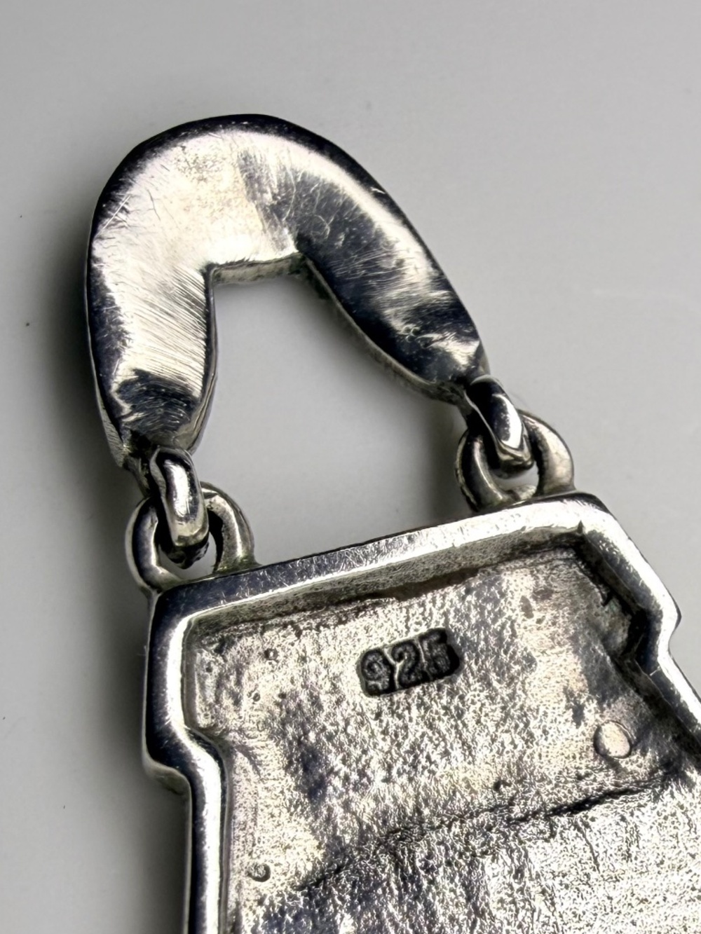 Vintage Sterling Silver Handbag Pendant - Picture 5 of 10